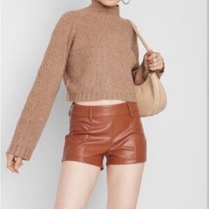 NEW Women's High-Rise Faux Leather Shorts
- Wild Fable™M Brown